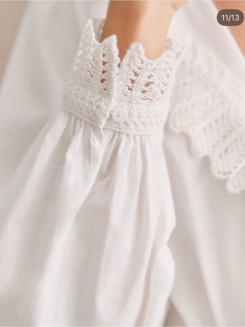Sezane Chlo Shirt - Ecru Poplin - Picture 3 of 8
